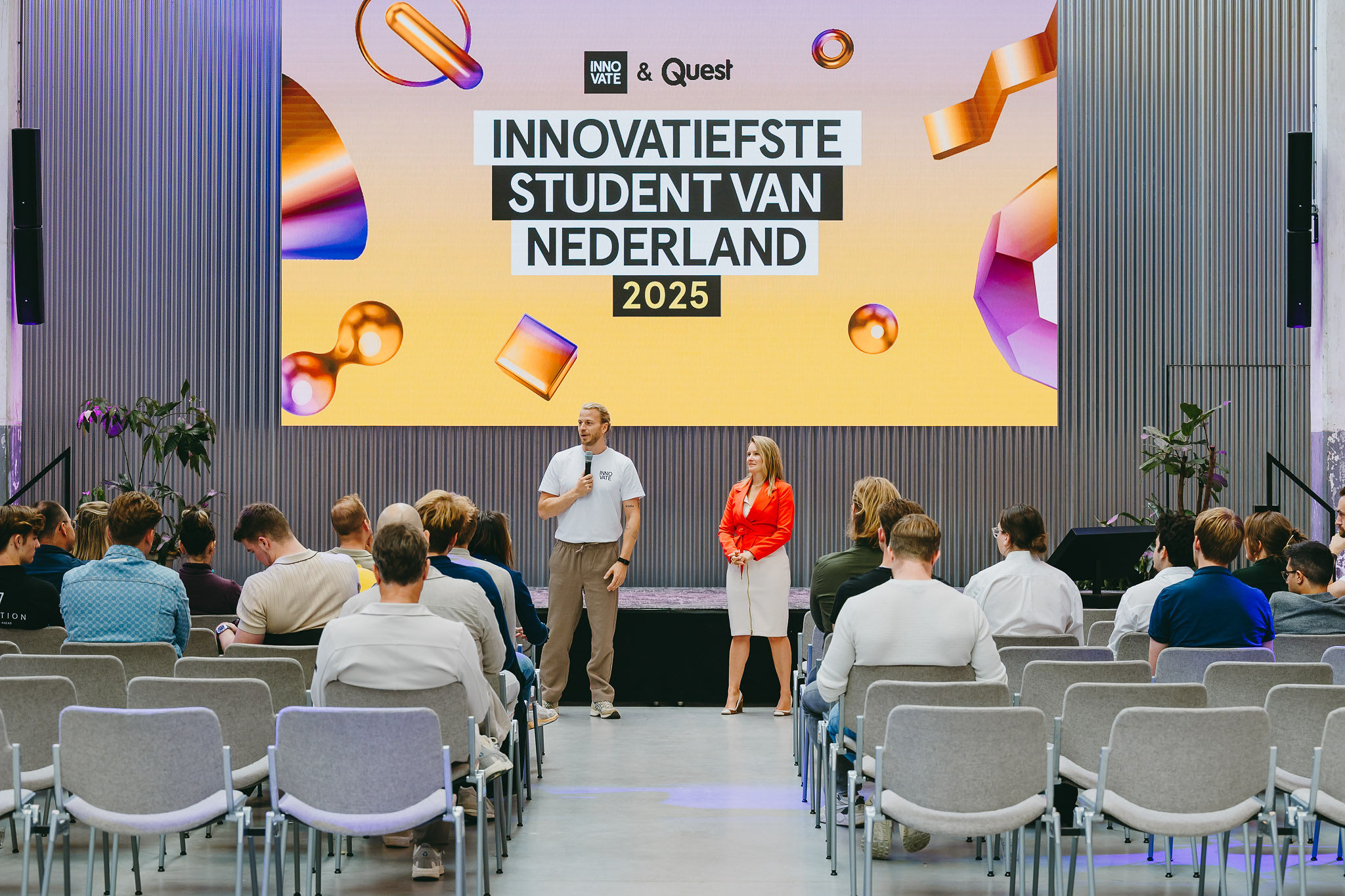 Shot of opening semi finale of: The Most Innovative Student NL 2025.