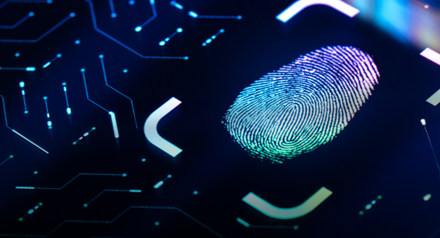 Thumbprint on digital screen 