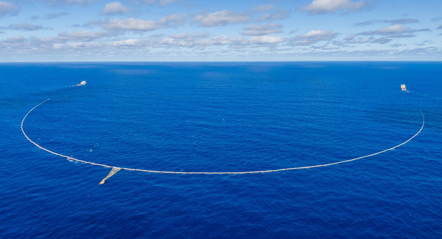 The Ocean Cleanup is cleaning plastic in the Great Pacific Garbage Patch.