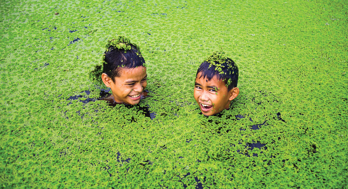 Kids in water