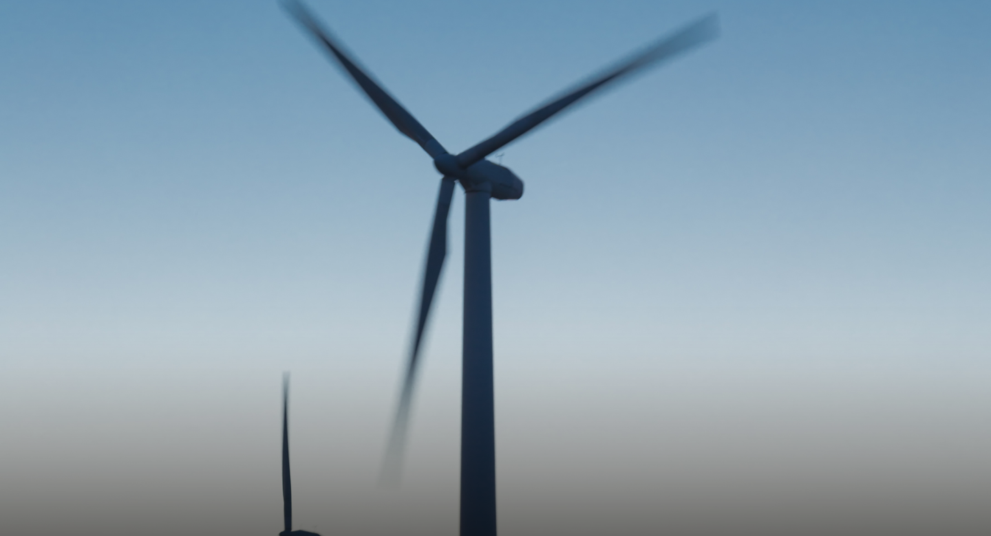 Background wind turbine