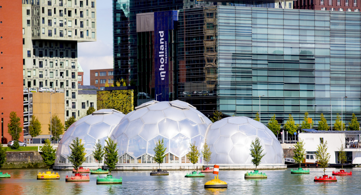 GCA floating glass house location in Rotterdam