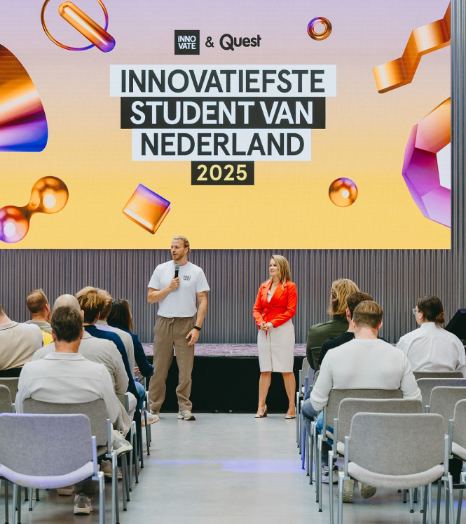 Shot of opening semi finale of: The Most Innovative Student NL 2025.