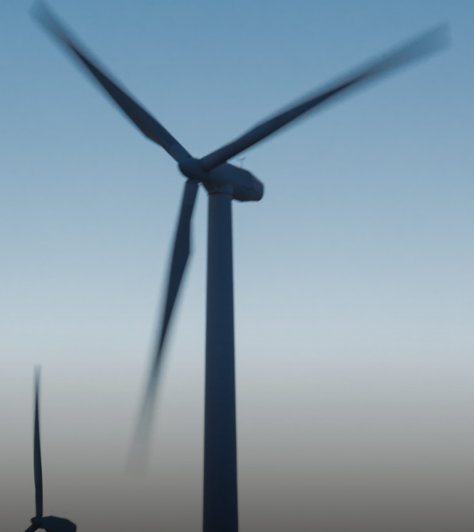 Background wind turbine