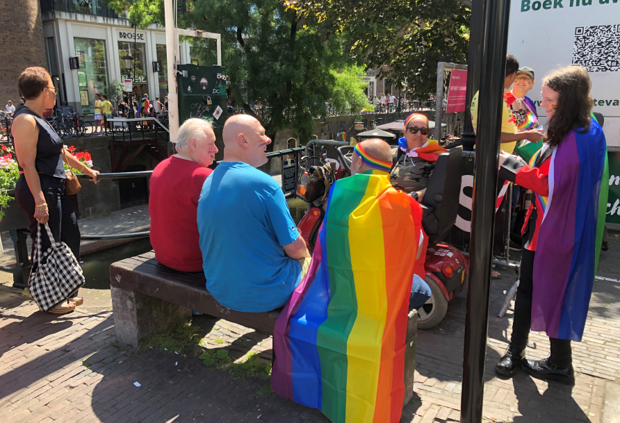 Rainbow flags in Utrecht