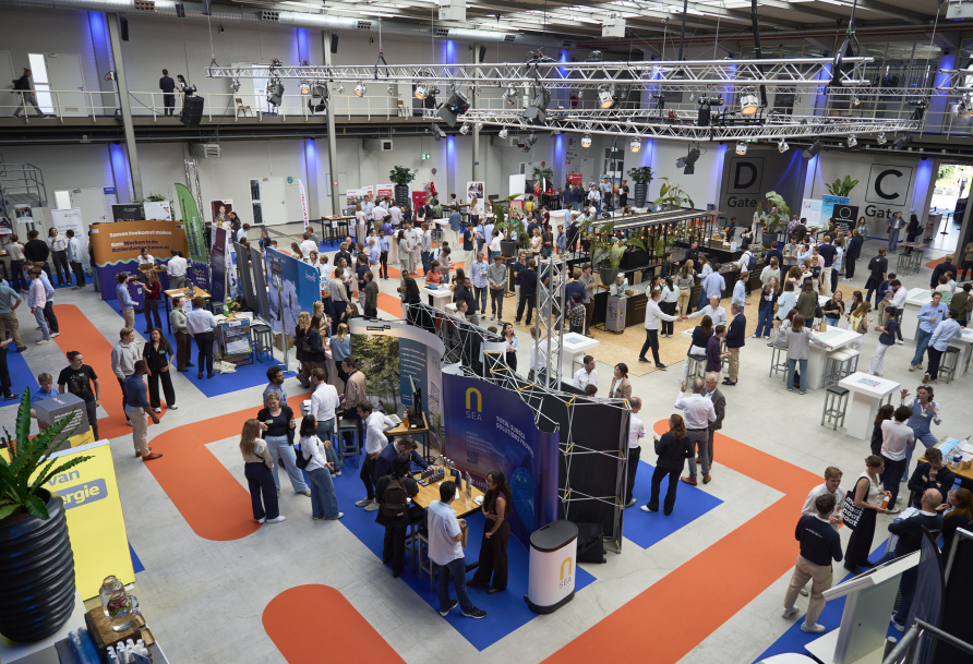 The conference floor of AED 2025